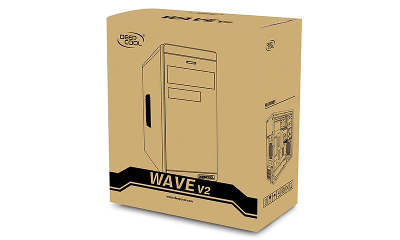 DeepCool Кутия за компютър Case mATX - WAVE V2 - Black USB3.0