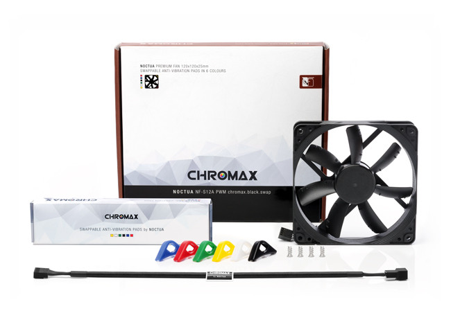 Noctua вентилатор Fan 120mm NF-S12A PWM Chromax.black.swap