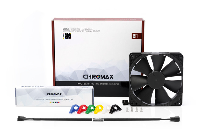 Noctua вентилатор Fan 120mm NF-F12 PWM Chromax.black.swap