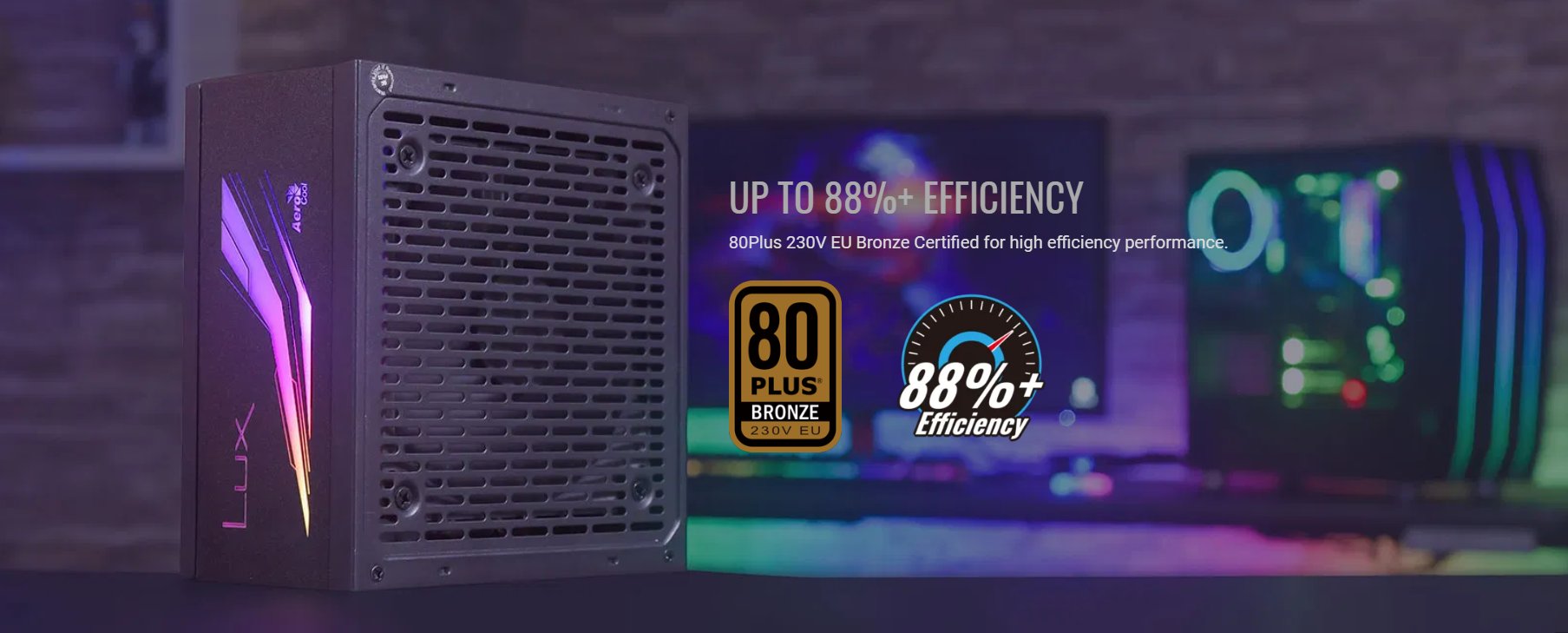 AeroCool захранване PSU LUX RGB 750W - Bronze, RGB Addressable - ACPB-LX75AEC.11