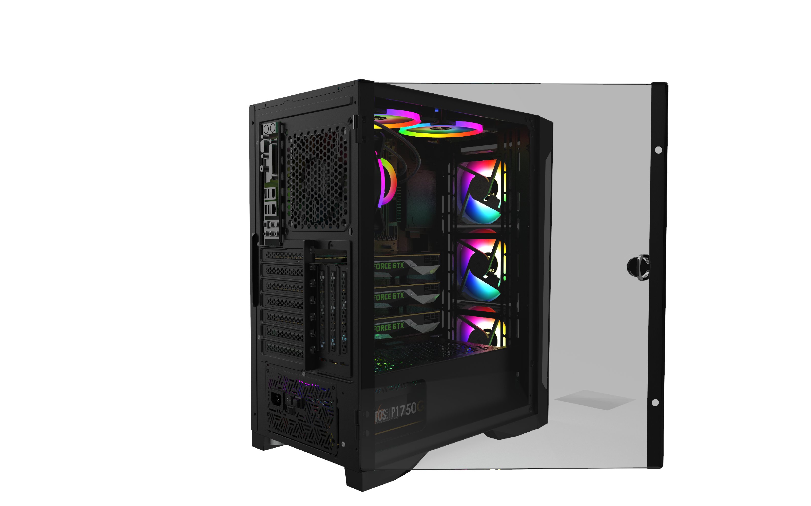 Gamdias кутия Case ATX - TALOS E2 Elite - aRGB, Tempered Glass