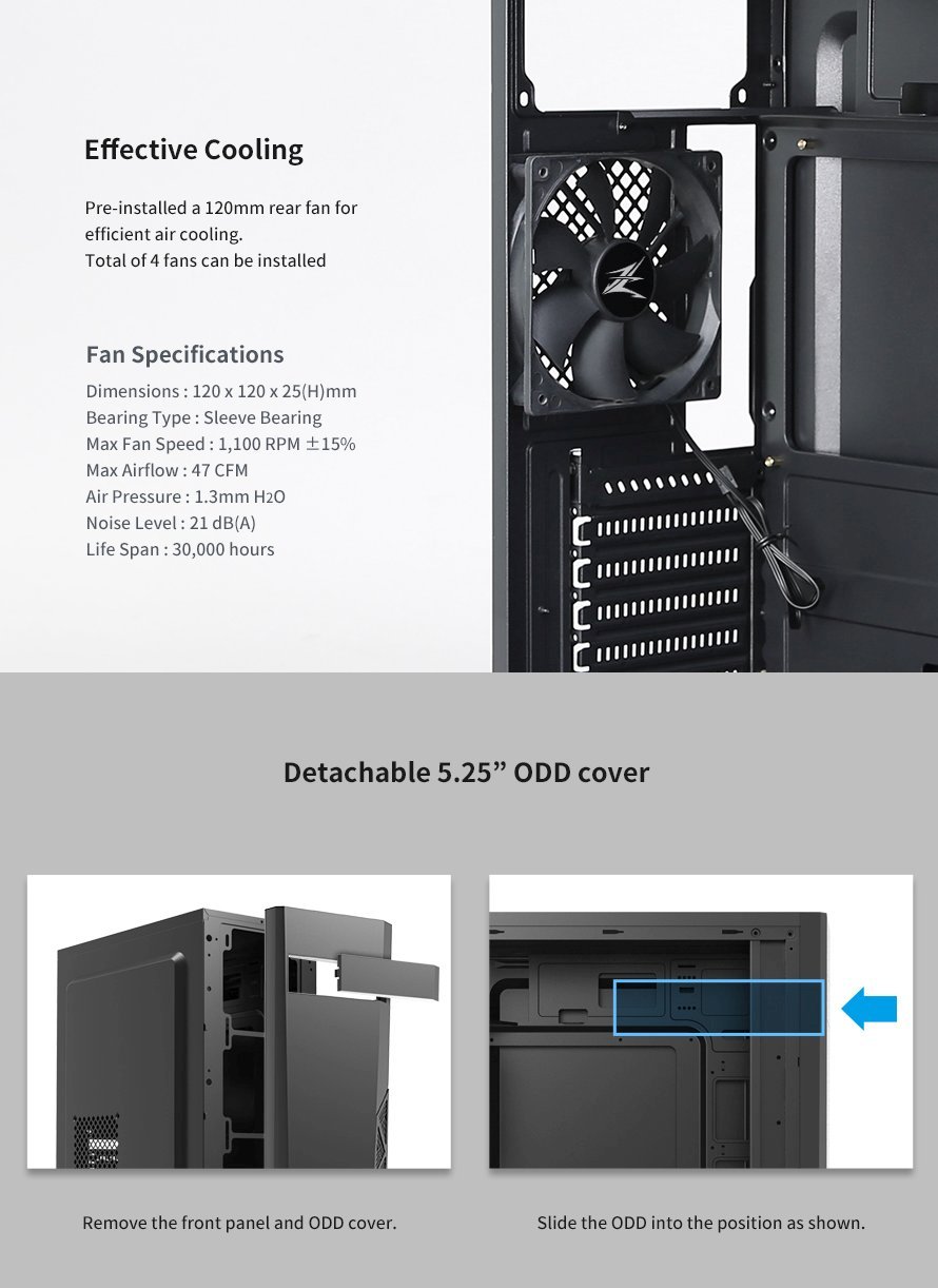 Zalman кутия за компютър Case ATX - T8 - RGB
