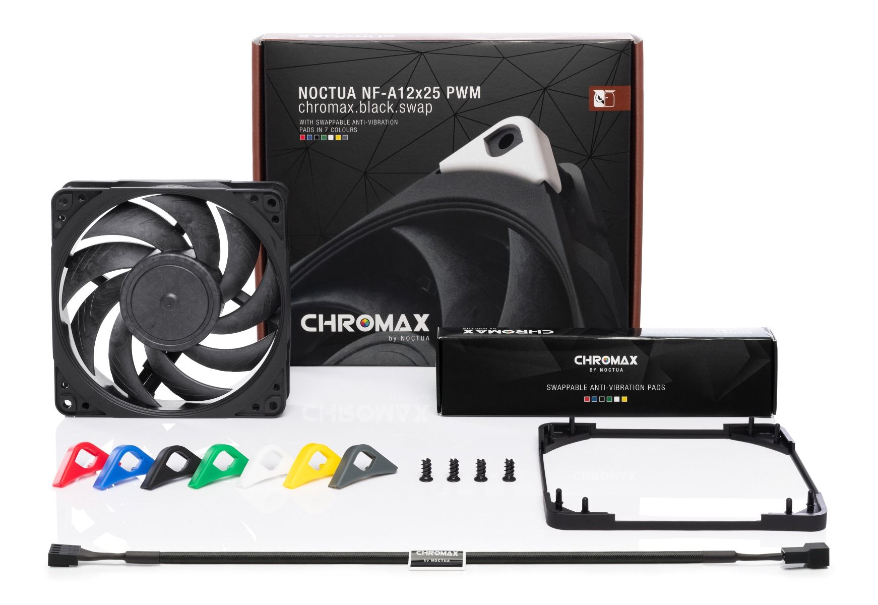 Noctua Вентилатор Fan 120mm NF-A12x25-PWM chromax.black.swap