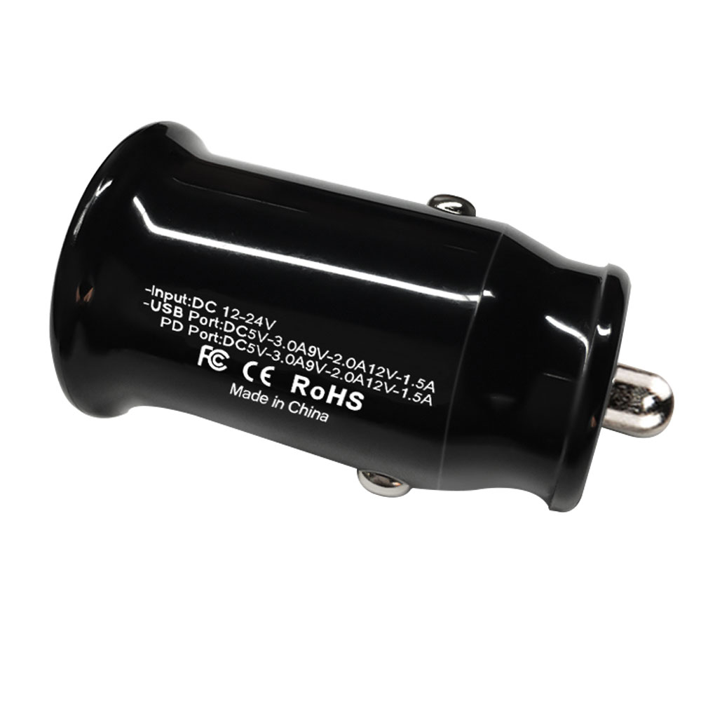 Makki зарядно за кола Fast Charger Car - Type-C + USB QC3.0 20W - MAKKI-CC20W02-BK