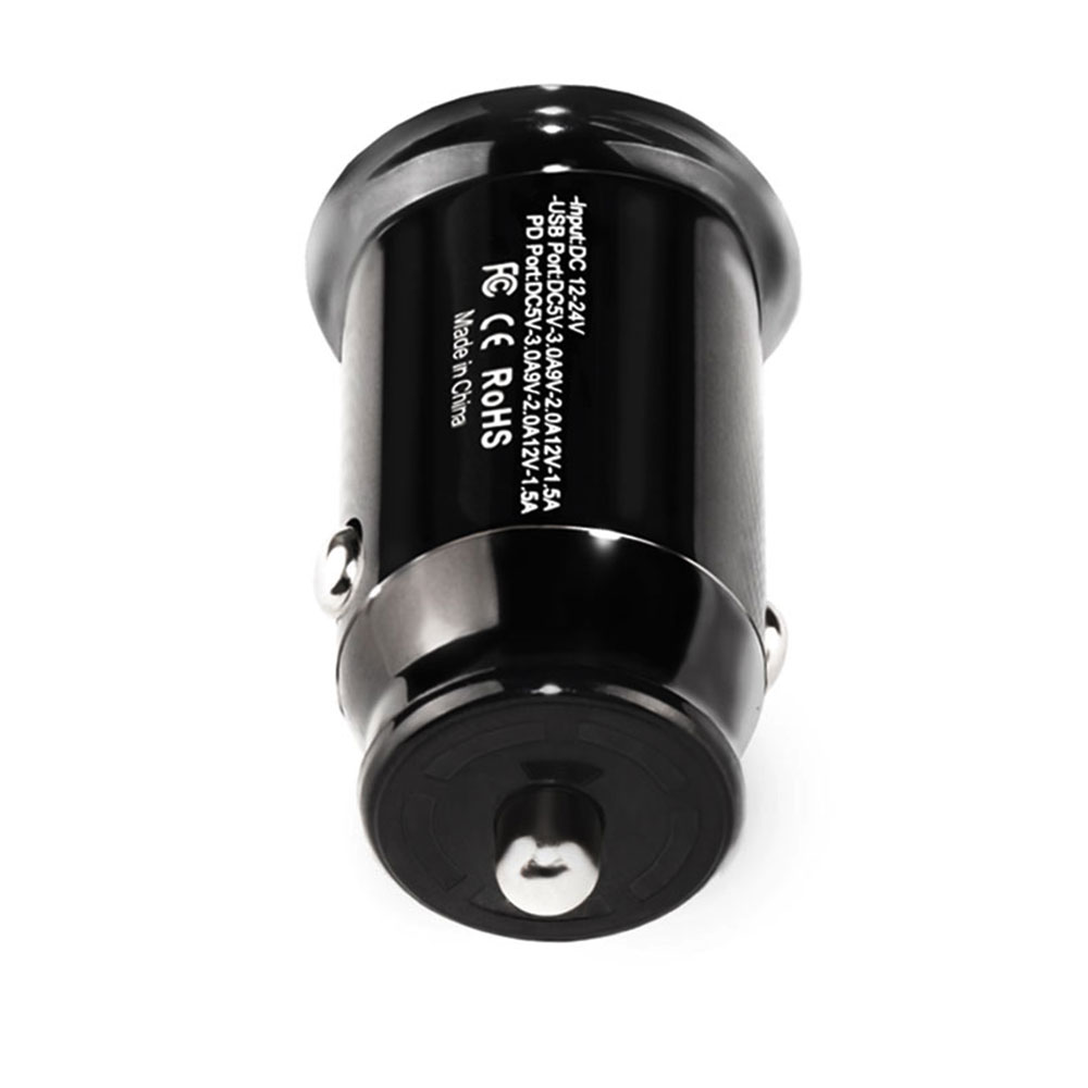 Makki зарядно за кола Fast Charger Car - Type-C + USB QC3.0 20W - MAKKI-CC20W02-BK