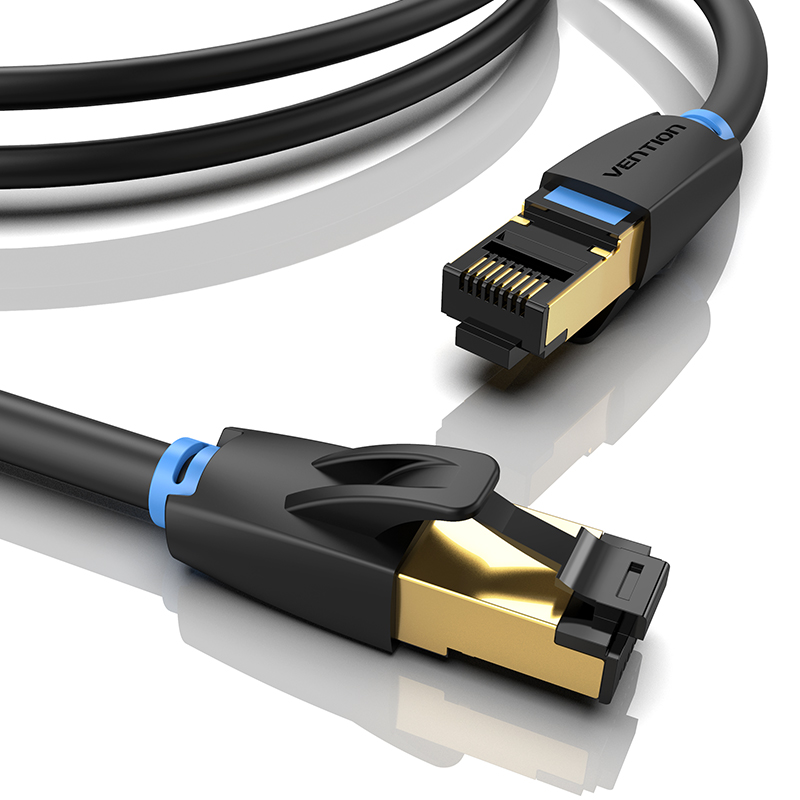 Vention Кабел LAN SFTP Cat.8 Patch Cable - 1M Black 40Gbps - IKABF