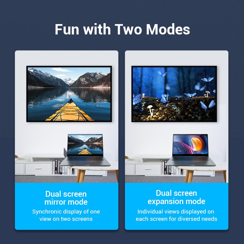Vention Адаптер Adapter HDMI Right Angle 270 Degree M/F - AINB0