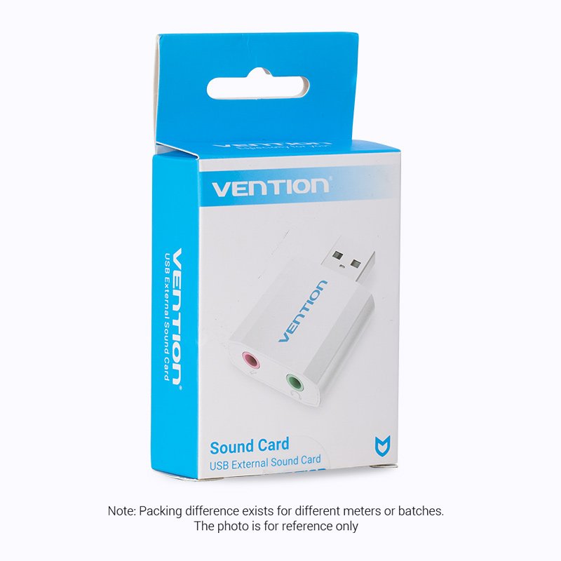 Vention външна звукова карта USB Sound card - Headphones, Mic, Silver - VAB-S13