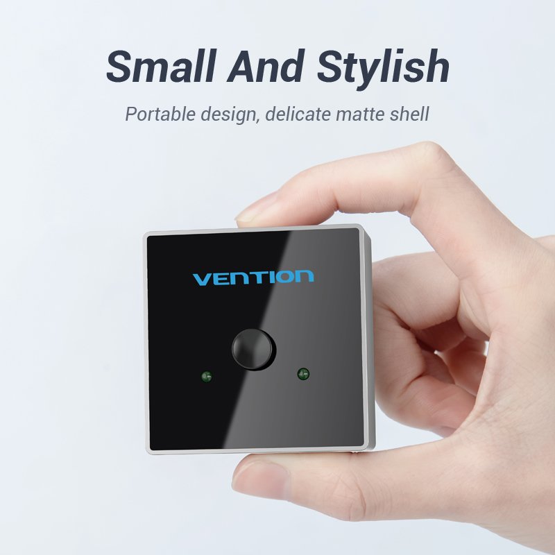 Vention Разклонител превключвател HDMI 2.0 Switcher/Splitter 2-Port Bi-Direction - Grey Aluminium - AFLH0