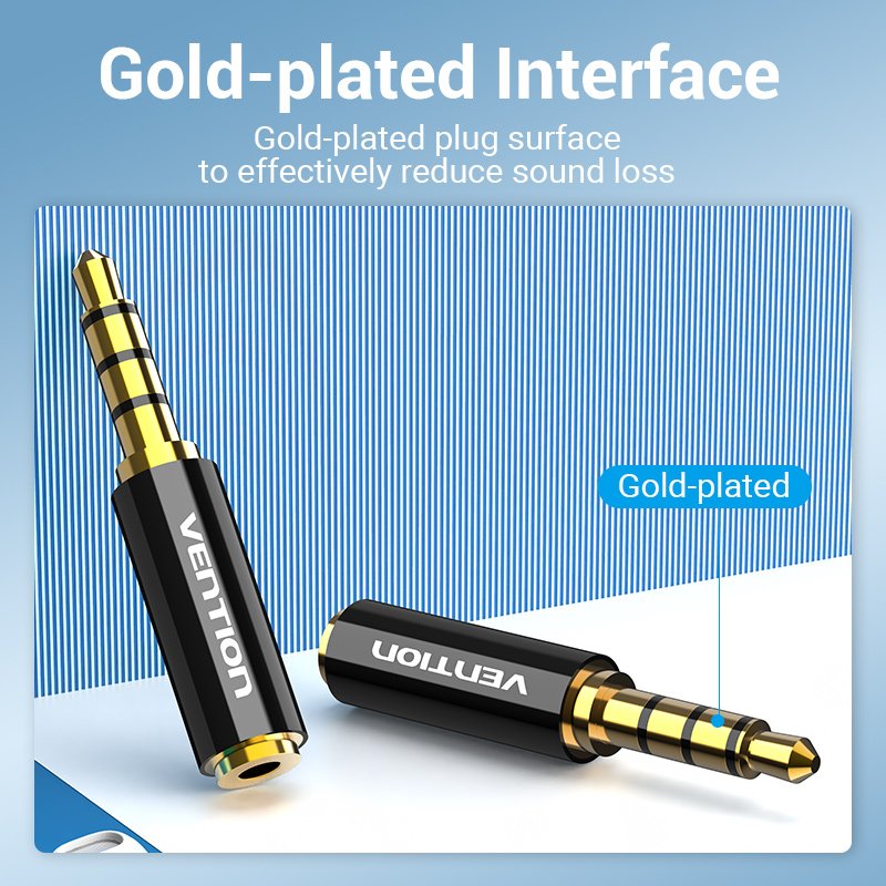 Vention адаптер Adapter Audio 3.5mm M / 2.5mm F Black Metal - BFBB0