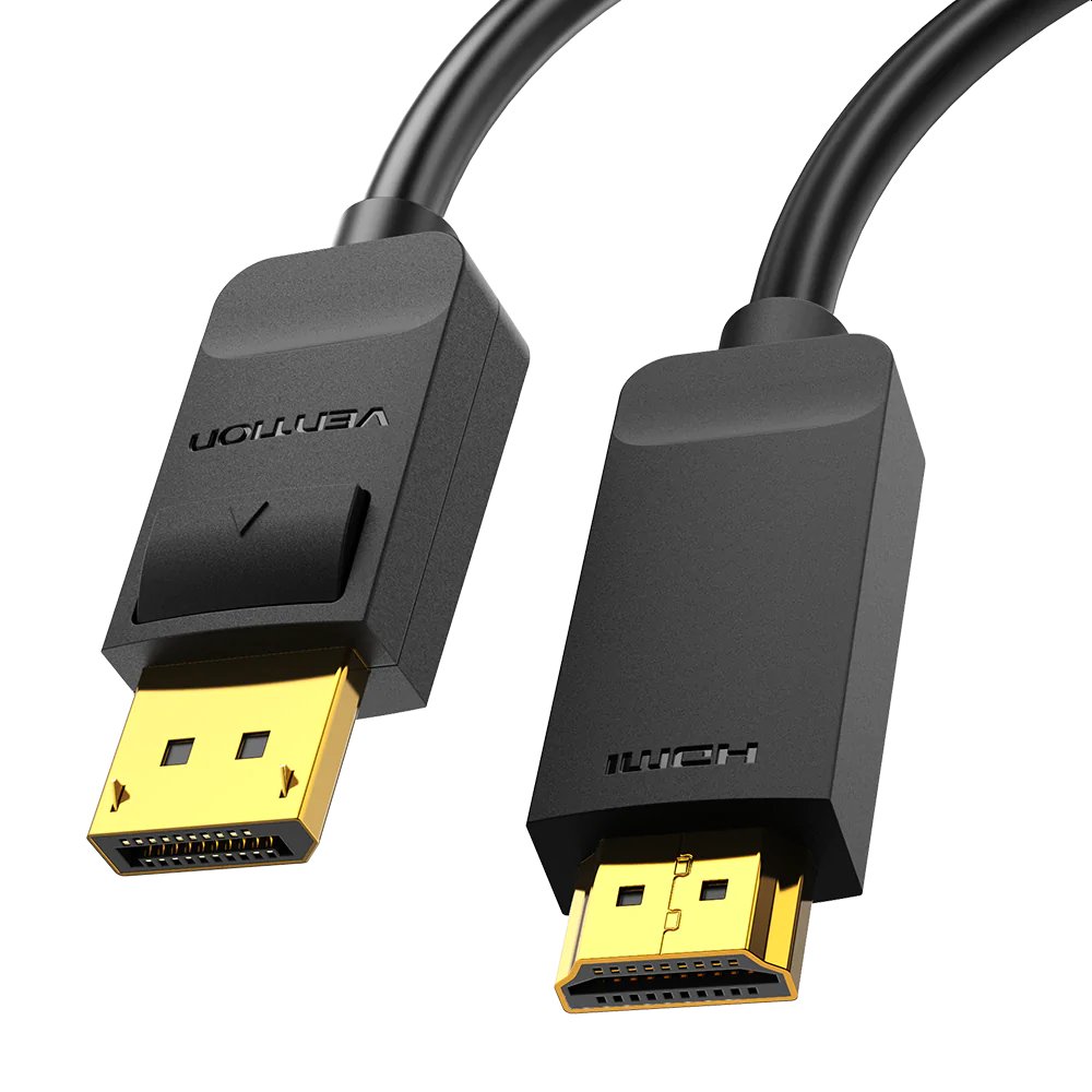 Vention кабел Cable DisplayPort to HDMI 3.0m - 4K, Gold Plated - HAGBI