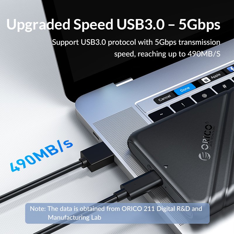 Orico кутия за диск Storage - Case - 2.5 inch USB3.0 - 25PW1-U3-BK