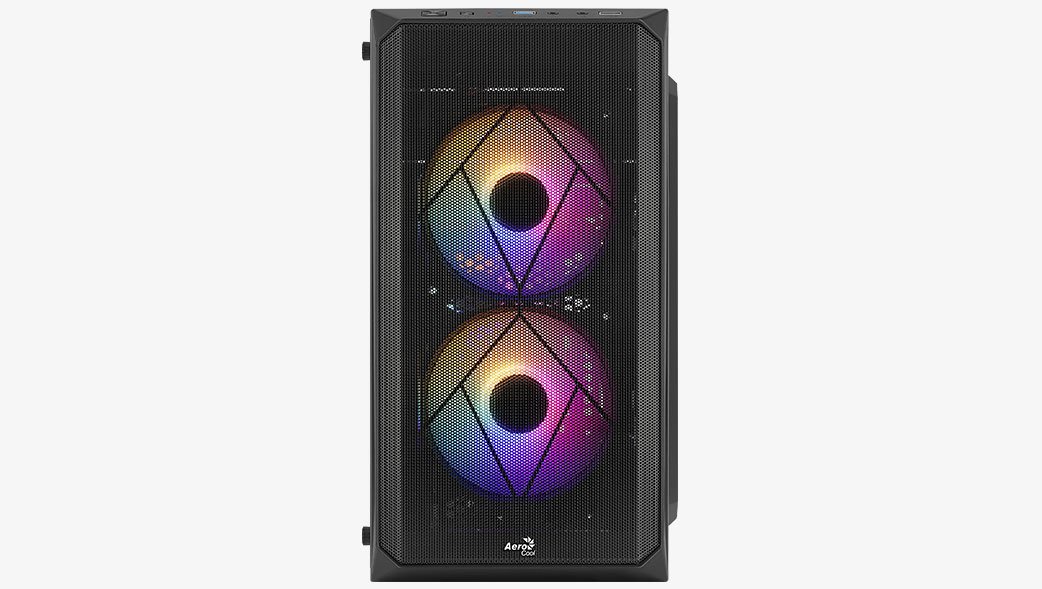 AeroCool кутия Case mATX - CS-107-A-BK-v2 - 3 fans included