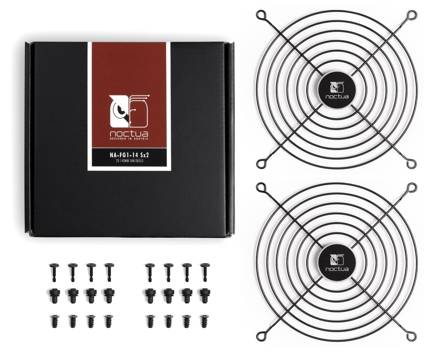 Noctua комплект решетки за вентилатори Fan Grill Metal - 140mm 2pcs pack - NA-FG1-14 Sx2