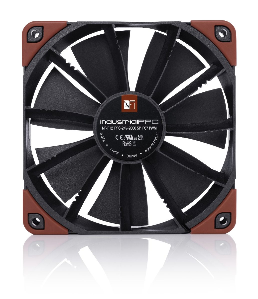 Noctua Влагозащитен / Прахозащитен Вентилатор Fan 120mm single-phase motor NF-F12-iPPC-24V-2000-SP-IP67-PWM