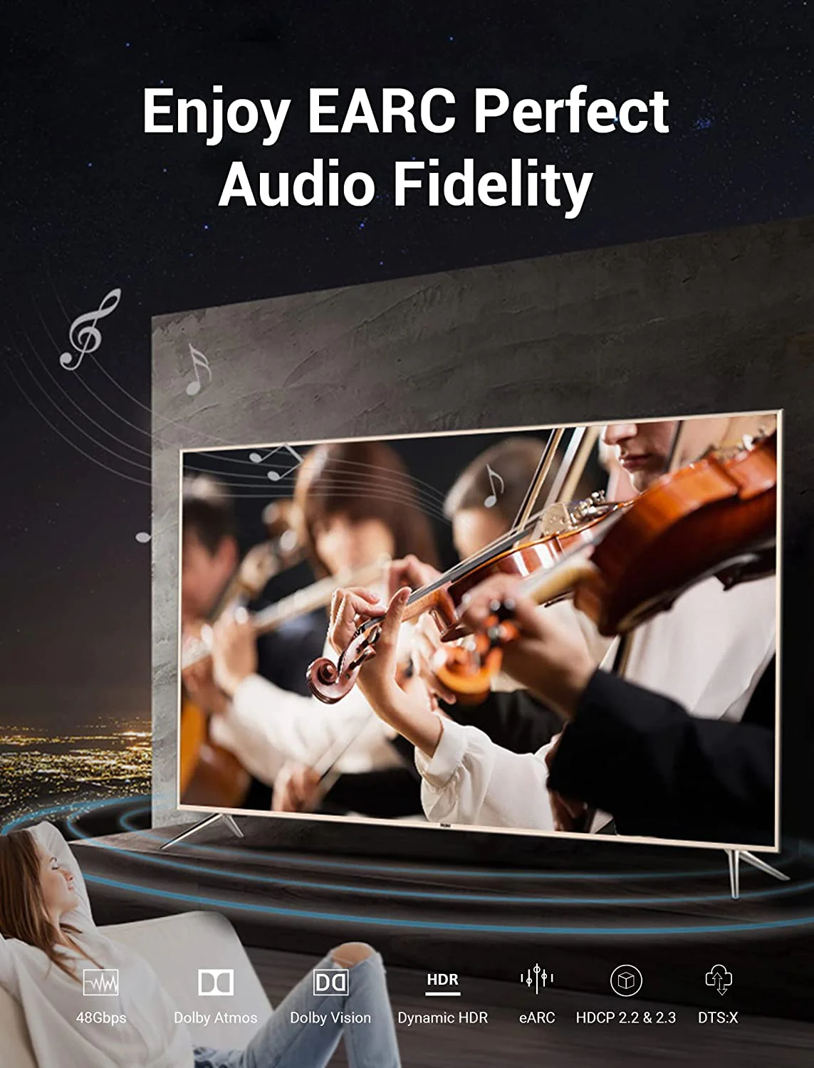 Vention Кабел HDMI v2.1 M / M 5m - 8K Dolby Vision HDR - AANBJ
