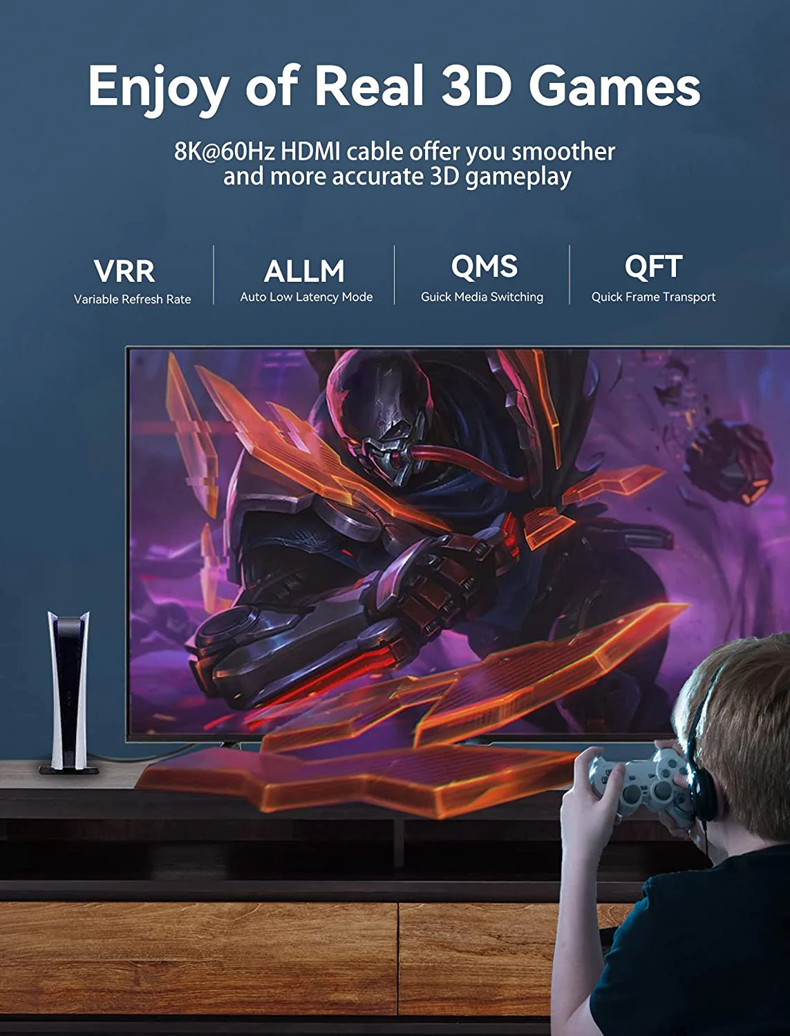 Vention Кабел HDMI v2.1 M / M 5m - 8K Dolby Vision HDR - AANBJ