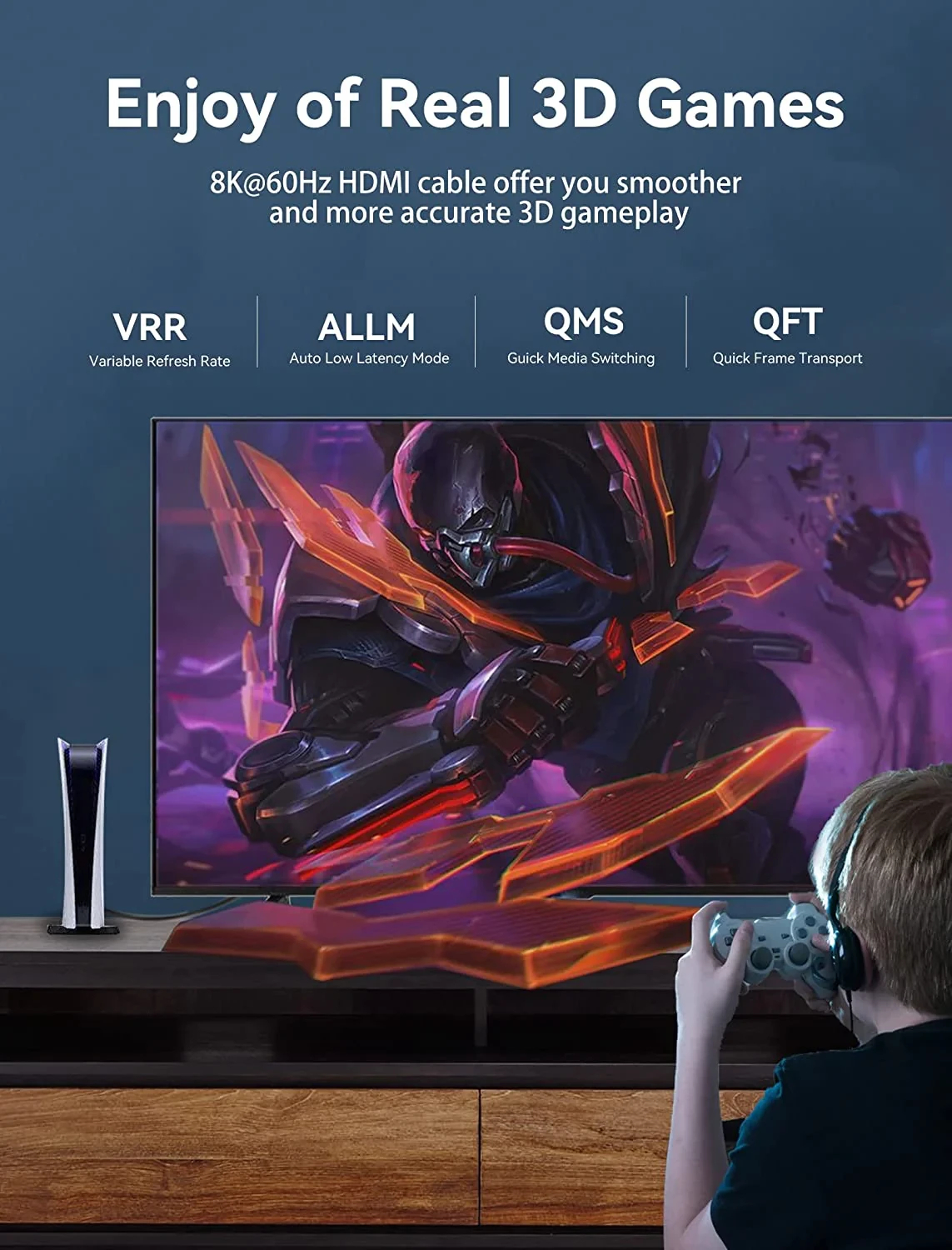 Vention Кабел HDMI v2.1 M / M 3m - 8K Dolby Vision HDR - AANBI