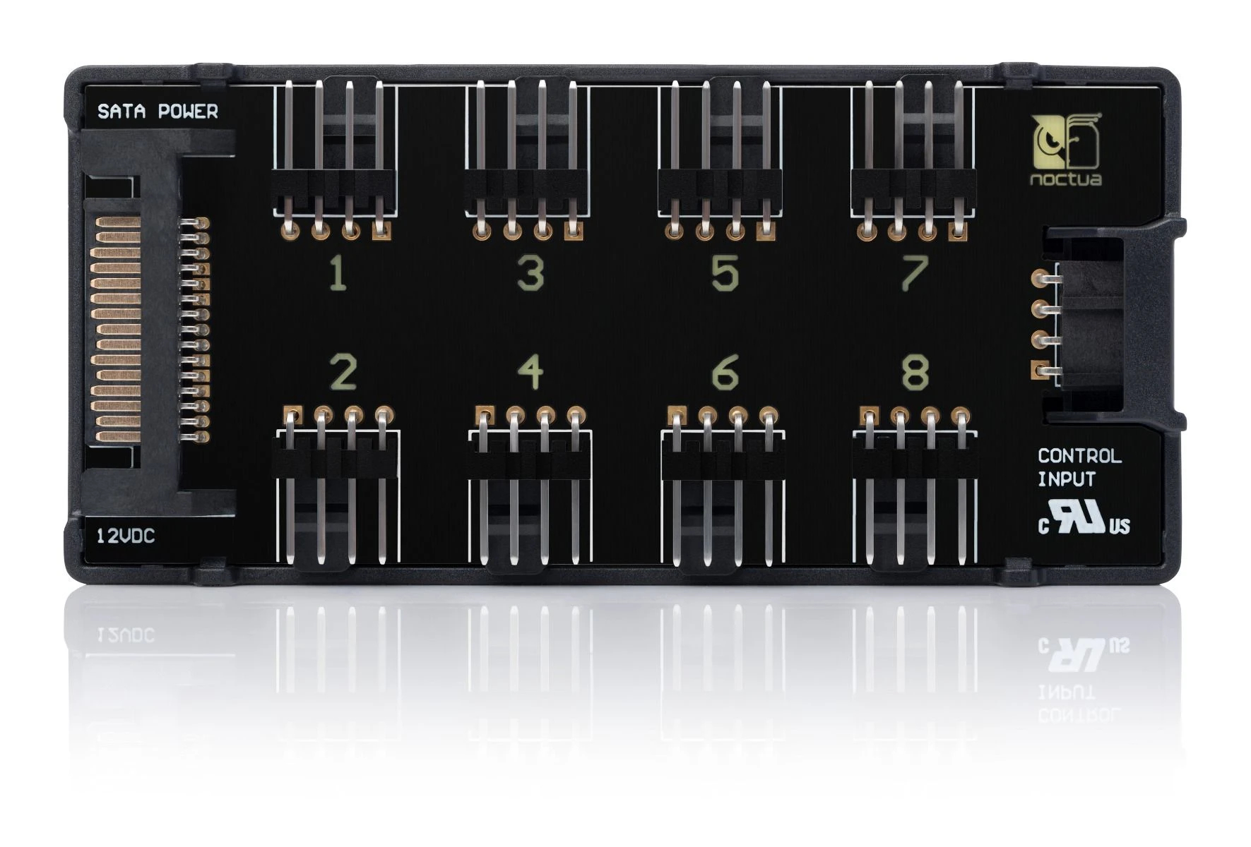 Noctua разклонител за вентилатори Fan Hub - 8 port PWM with SATA Power 5V/12V - NA-FH1