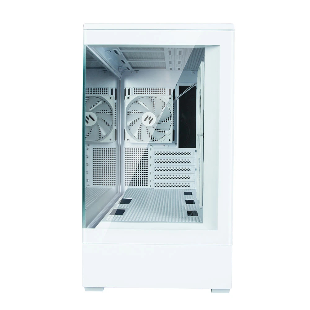Zalman кутия Case mATX - P30 White - aRGB, Tempered Glass