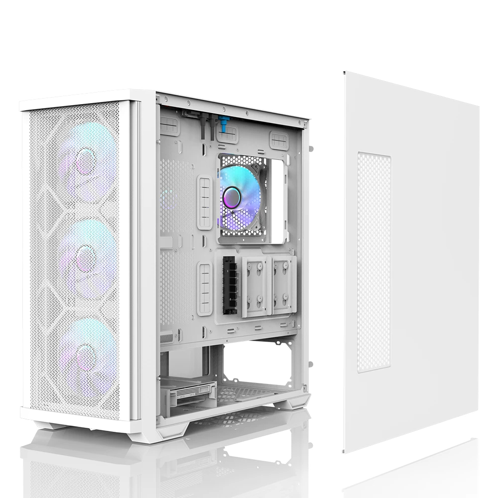 Zalman кутия Case EATX - Z10 DUO White - Mesh/Tempered Glass