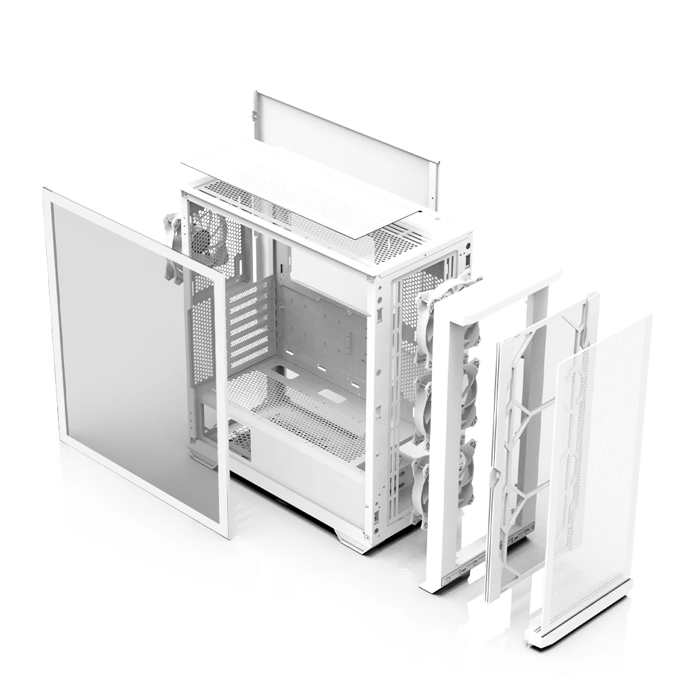 Zalman кутия Case EATX - Z10 DUO White - Mesh/Tempered Glass