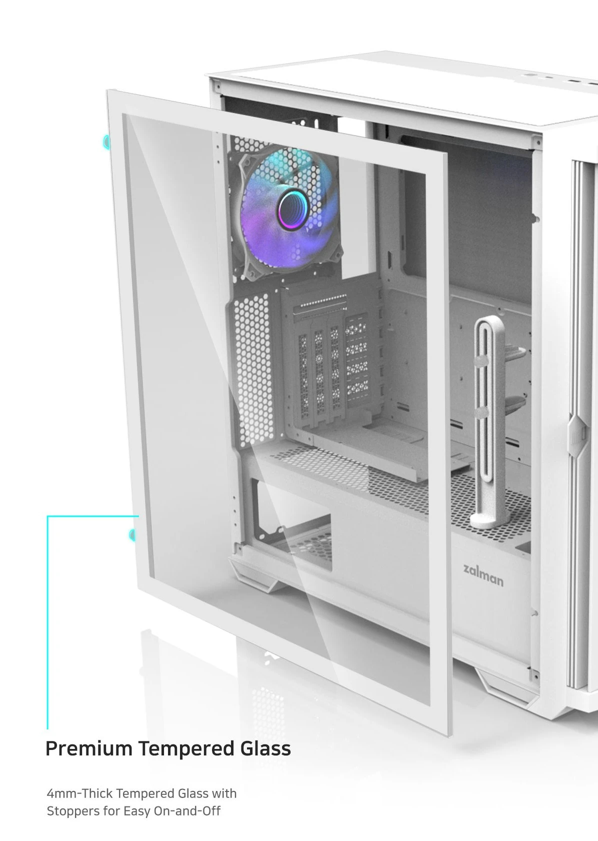 Zalman кутия Case EATX - Z10 DUO White - Mesh/Tempered Glass