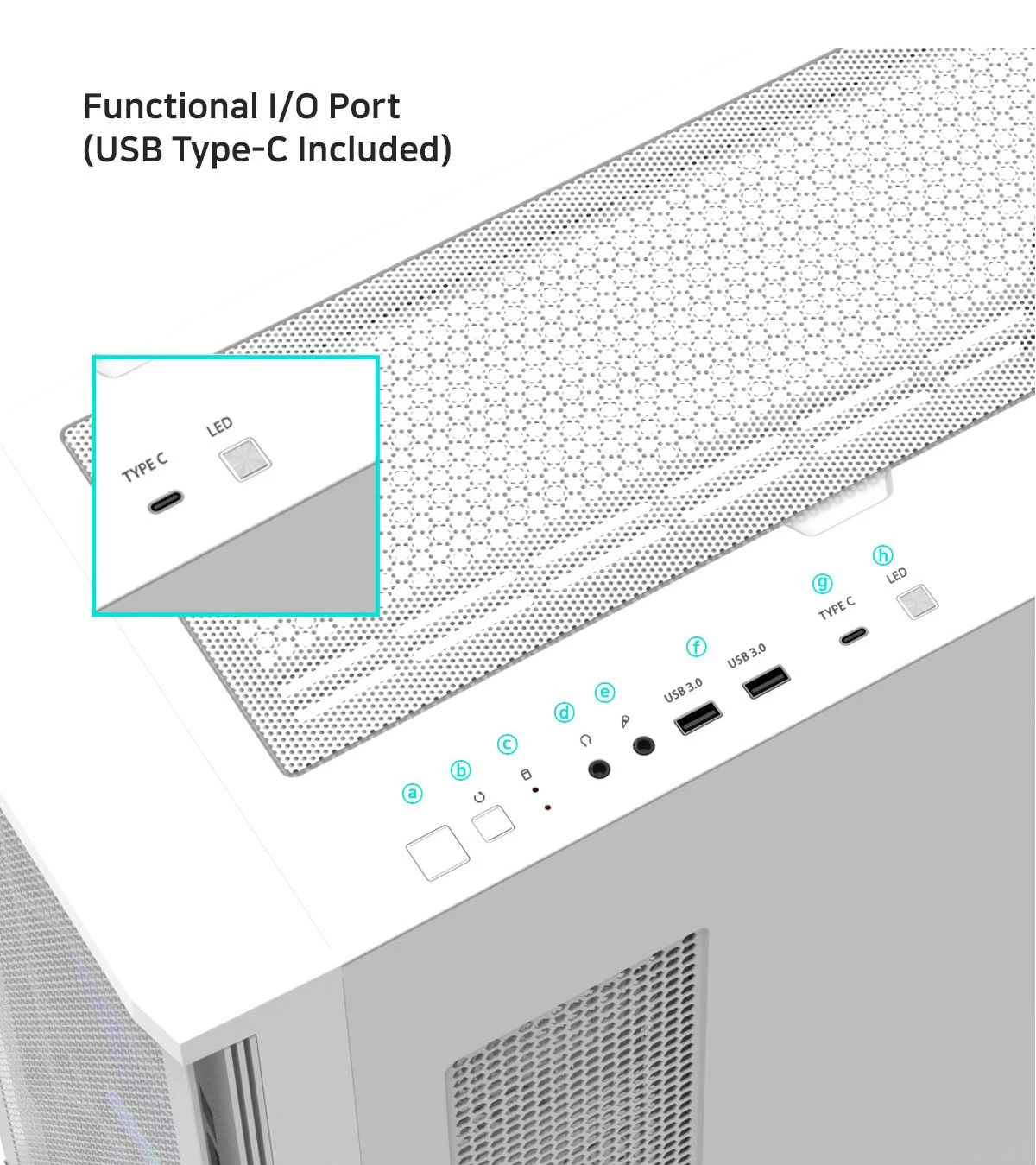 Zalman кутия Case EATX - Z10 DUO White - Mesh/Tempered Glass