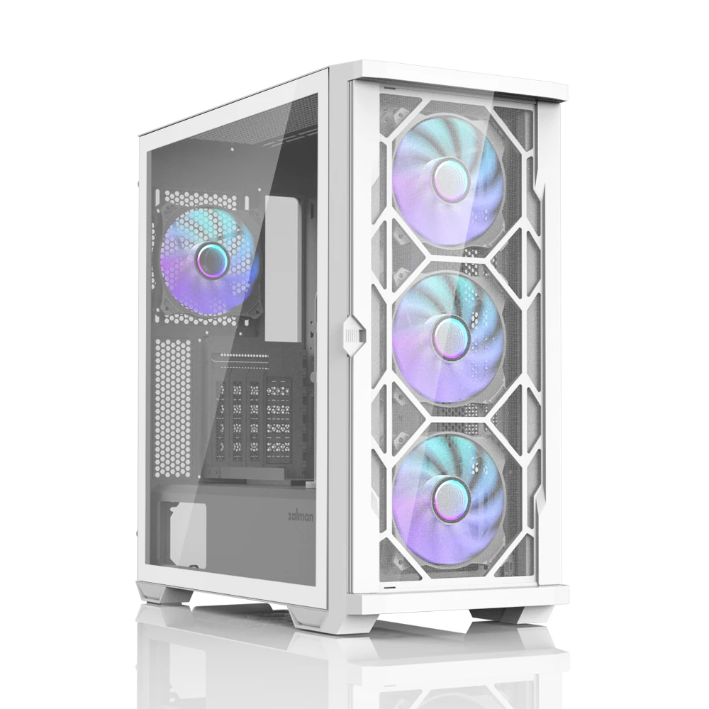 Zalman кутия Case EATX - Z10 DUO White - Mesh/Tempered Glass