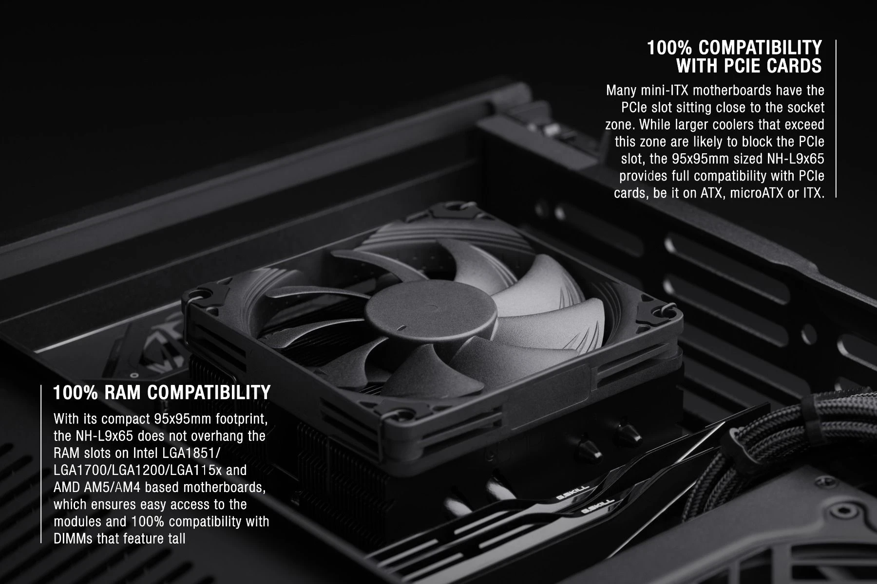 Noctua Охлаждане CPU Cooler NH-L9x65 chromax.black - LGA1851/1700/1200/AM5
