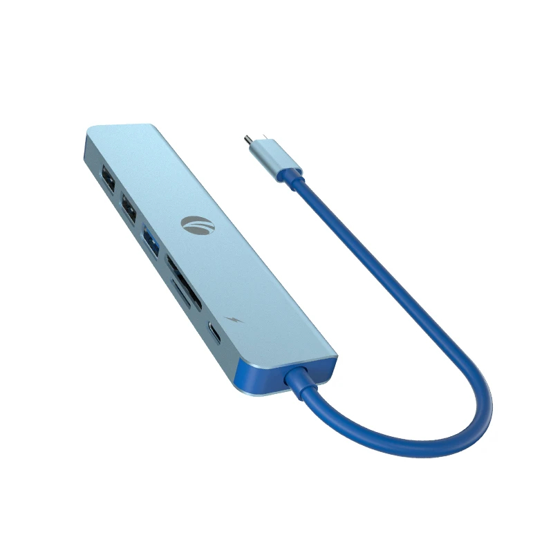 VCom докинг станция Docking Station Type-C 7-in-1 - CUE18 - PD3.0 100W, HDMI, USB3.0 x 1, USB2.0 x 2, SD, TF