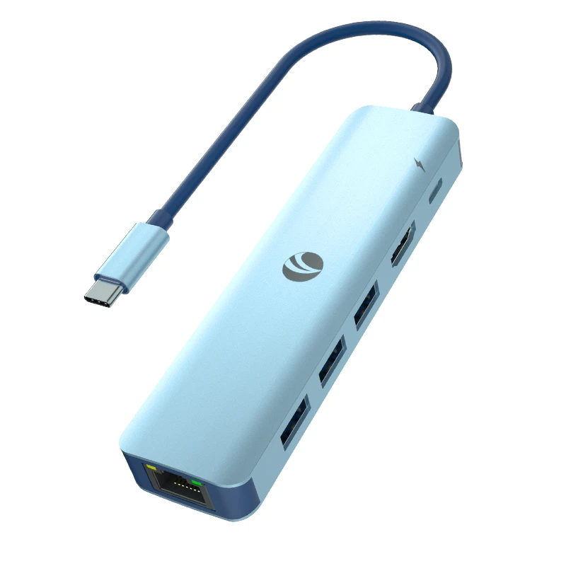 VCom докинг станция Docking Station Type-C 6-in-1 - CUE55 - PD3.0 100W, LAN 1000Mbps, HDMI, USB3.0 x 3
