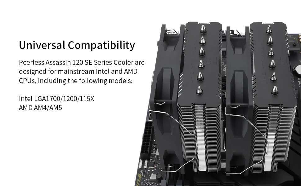 Thermalright охладител CPU Cooler Peerless Assassin 120 SE A-RGB - Dual-Tower - LGA1851/LGA1700/AM5