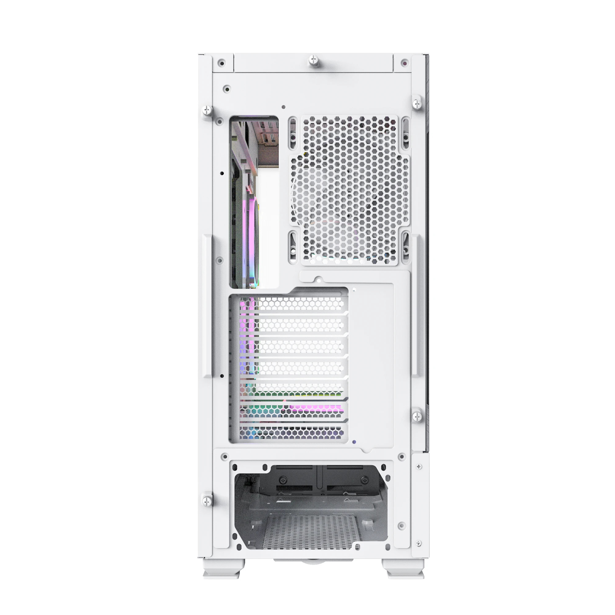 Montech кутия SKY TWO, Mid-tower Case, TG, 4x120mm ARGB Fans, White