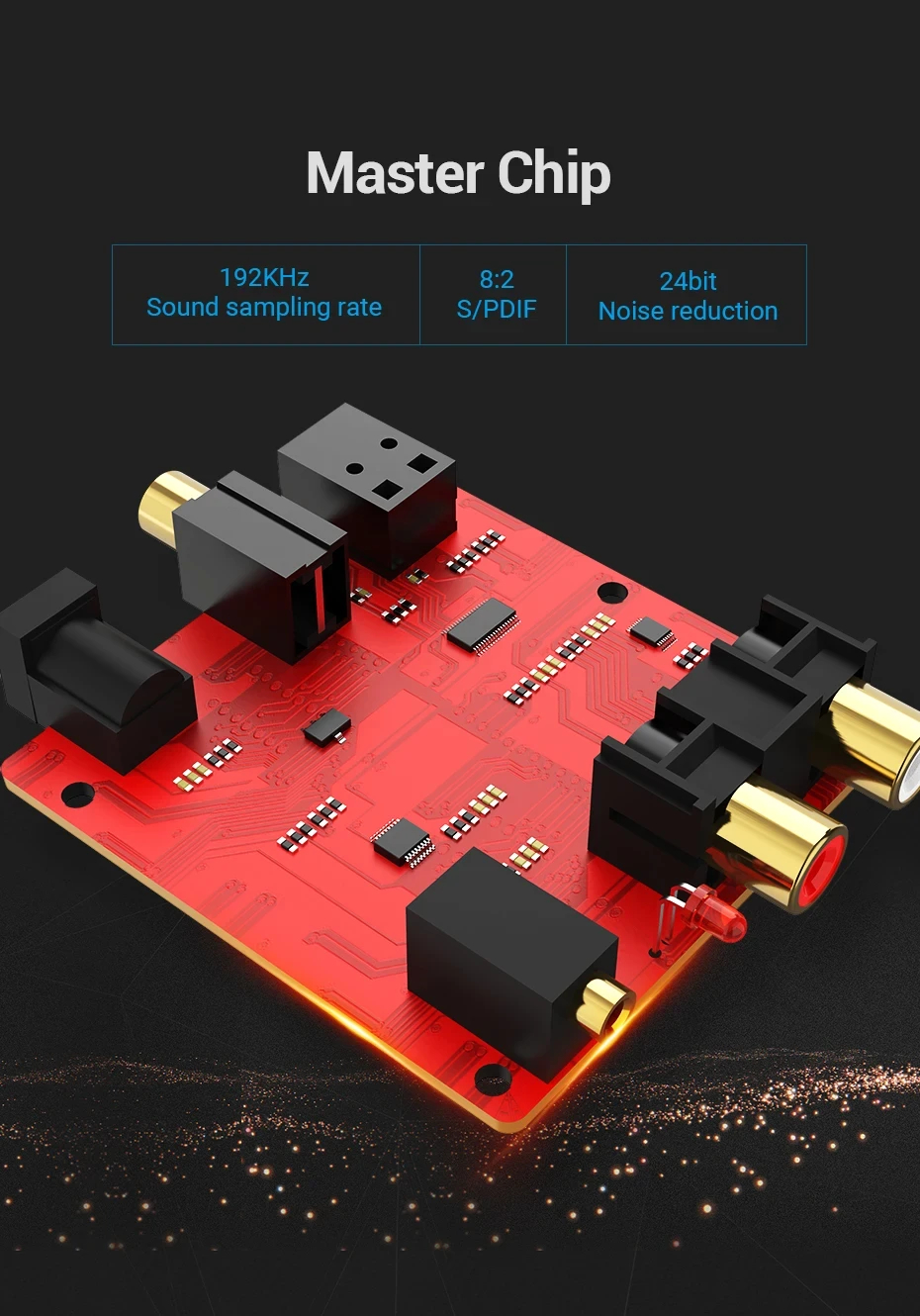 Vention аудио конвертор Analog Audio Convertor Optical/Coaxial F -> 2 x RCA/TRS 3.5mm F - BDFB0