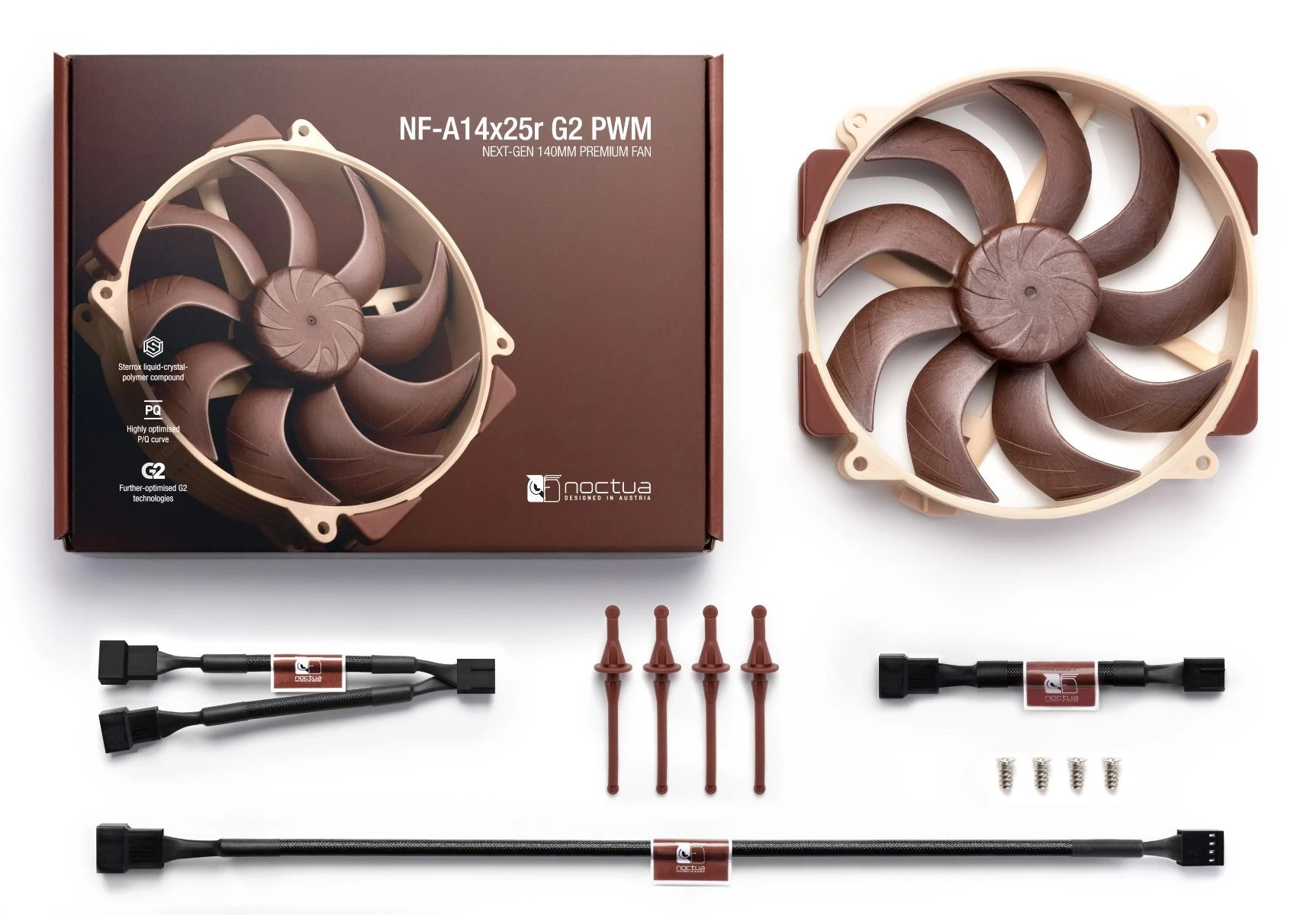 Noctua вентилатор Fan 140mm - NF-A14x25r G2 PWM