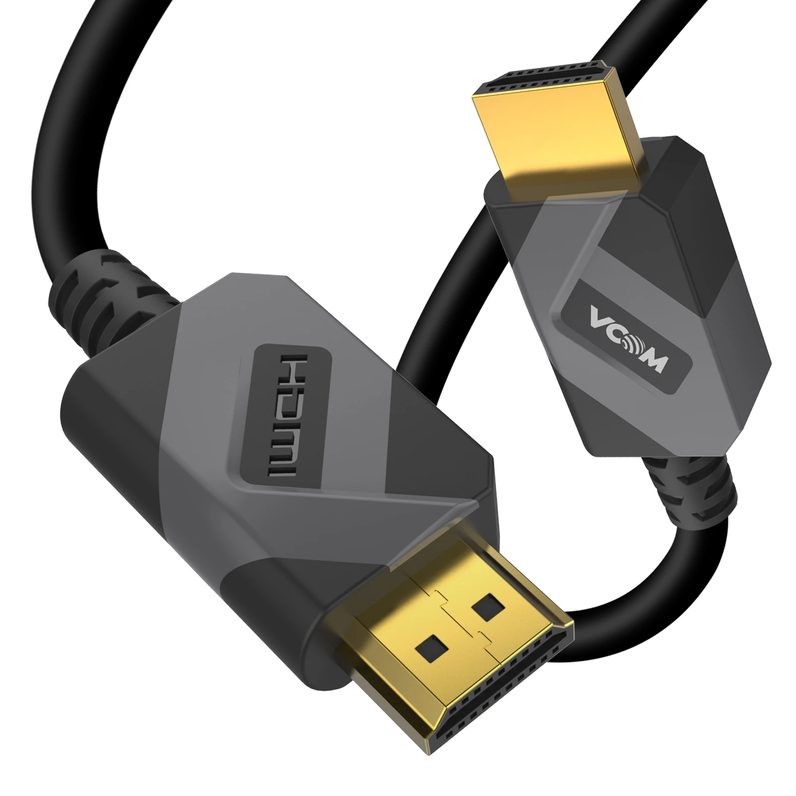 VCom Кабел HDMI v2.1 M / M 2.0m - 8K Dolby Vision HDR, Black/Grey - CG805-2.0m