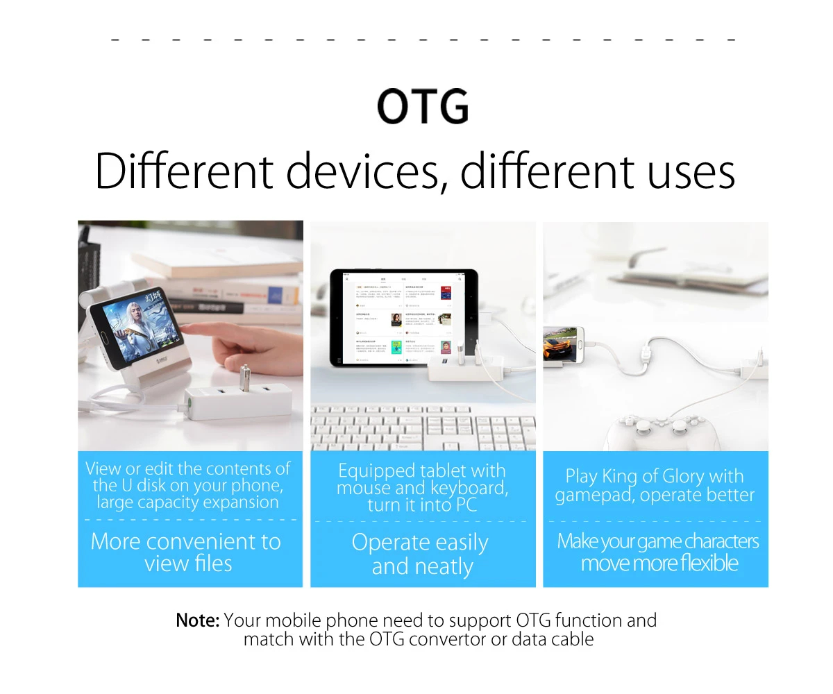 Orico хъб USB2.0 HUB 4 port - USB/Micro USB input, Black - W5P-U2-100-BK-EP