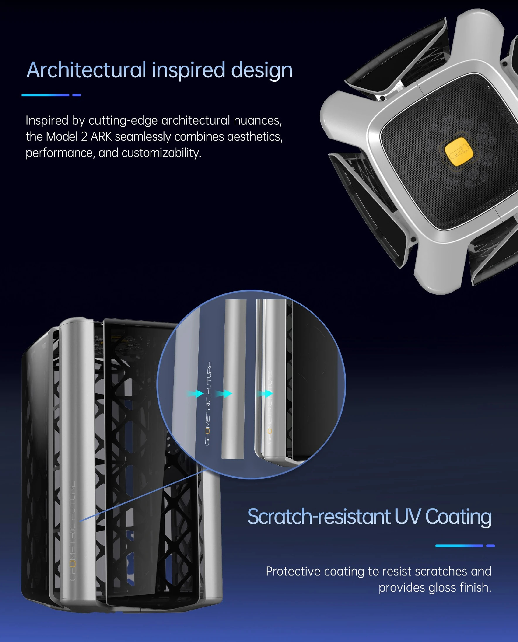 Geometric Future кутия Case mATX - Model 2 THE ARK Mesh Black