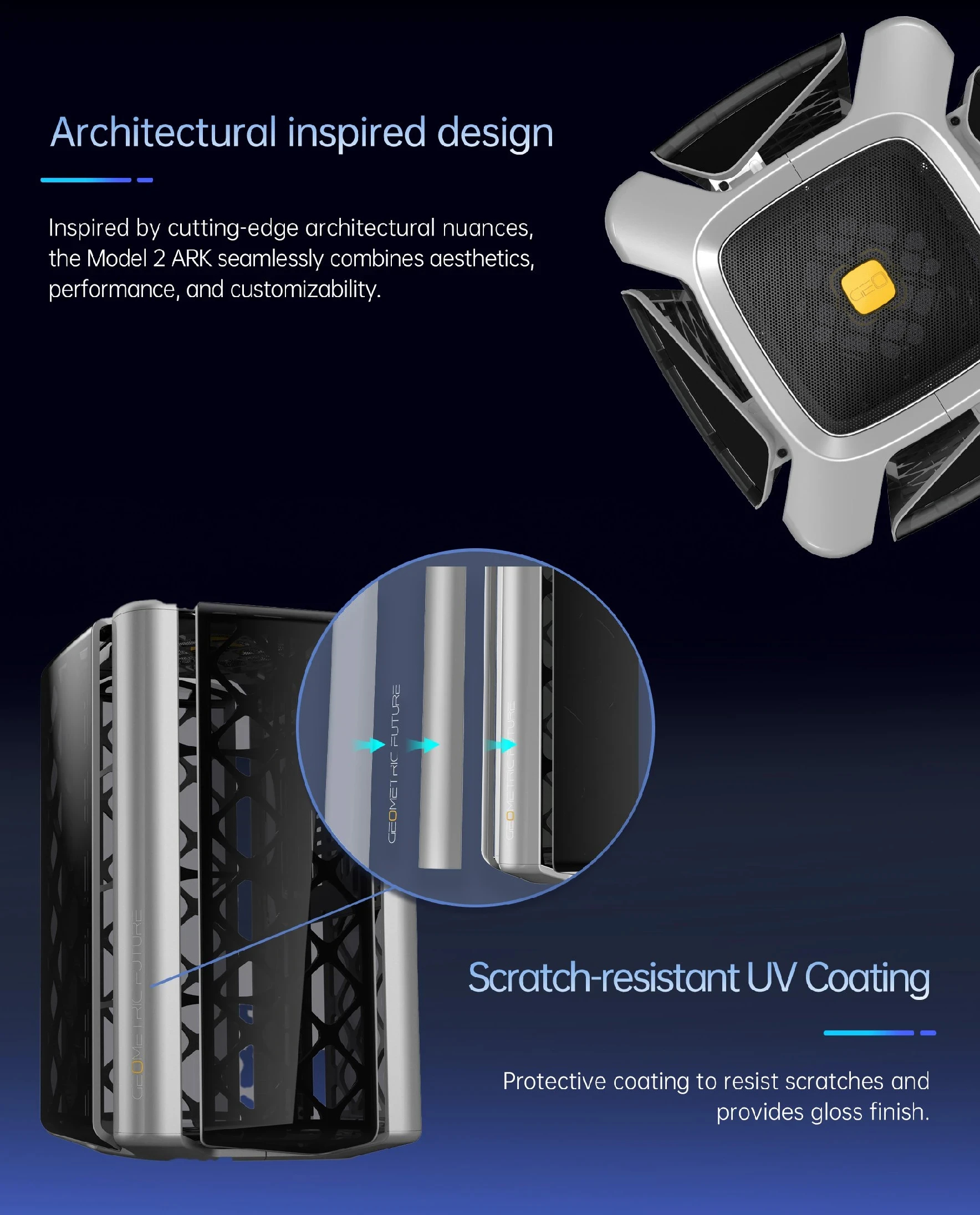 Geometric Future кутия Case mATX - Model 2 THE ARK Mesh White