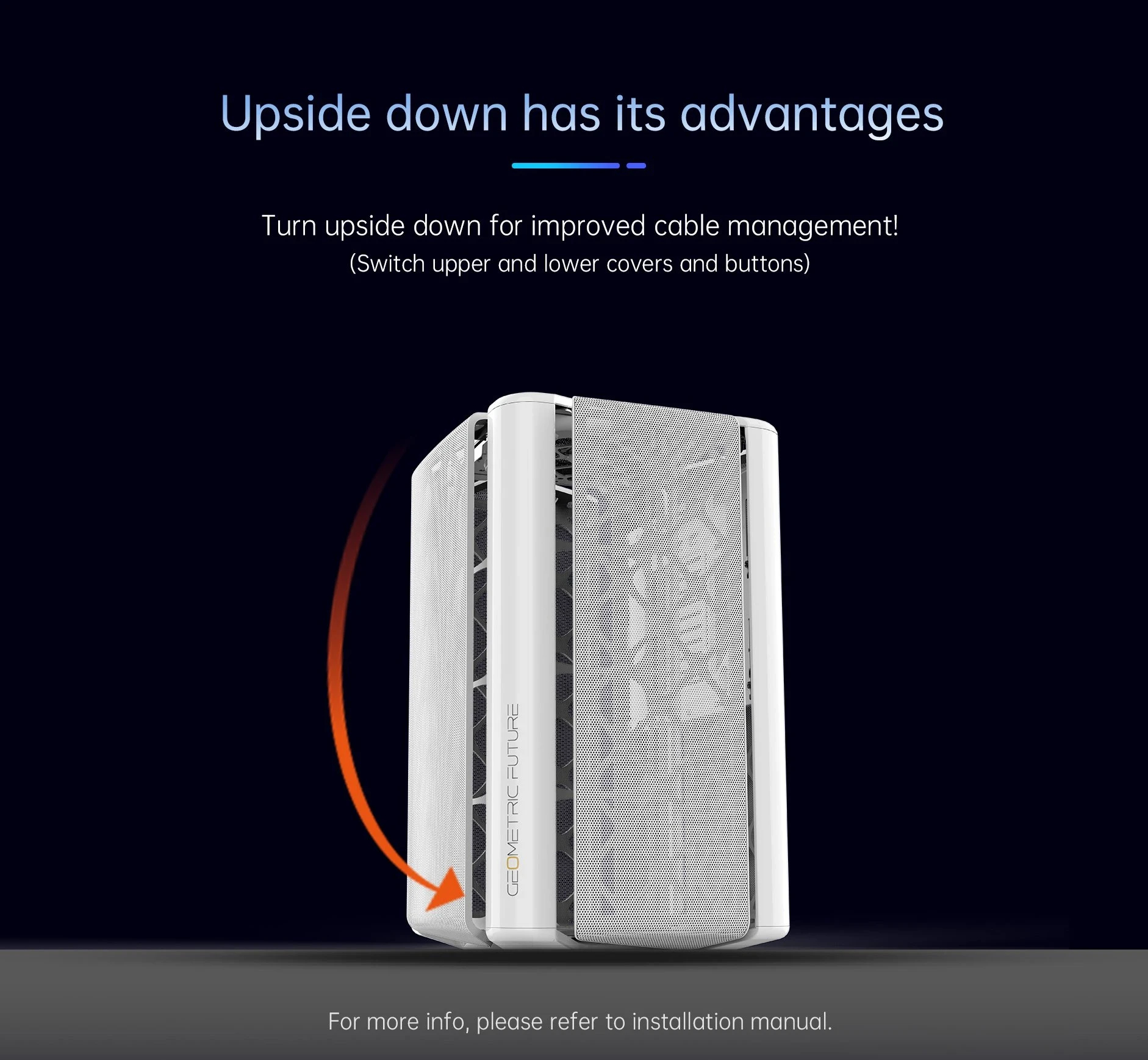 Geometric Future кутия Case mATX - Model 2 THE ARK Mesh White