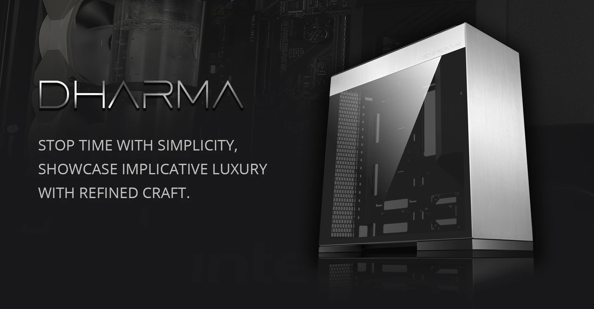 Geometric Future кутия Case EATX - Model 8 Dharma Black/Gold