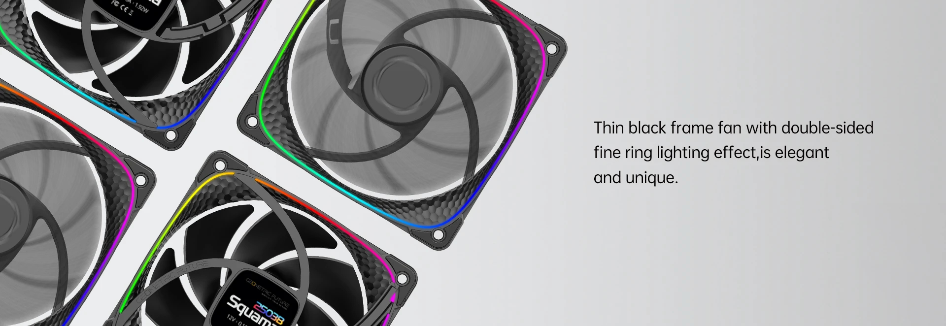 Geometric Future Комплект вентилатори Fan Pack 3-in-1 - Squama 2503B Black