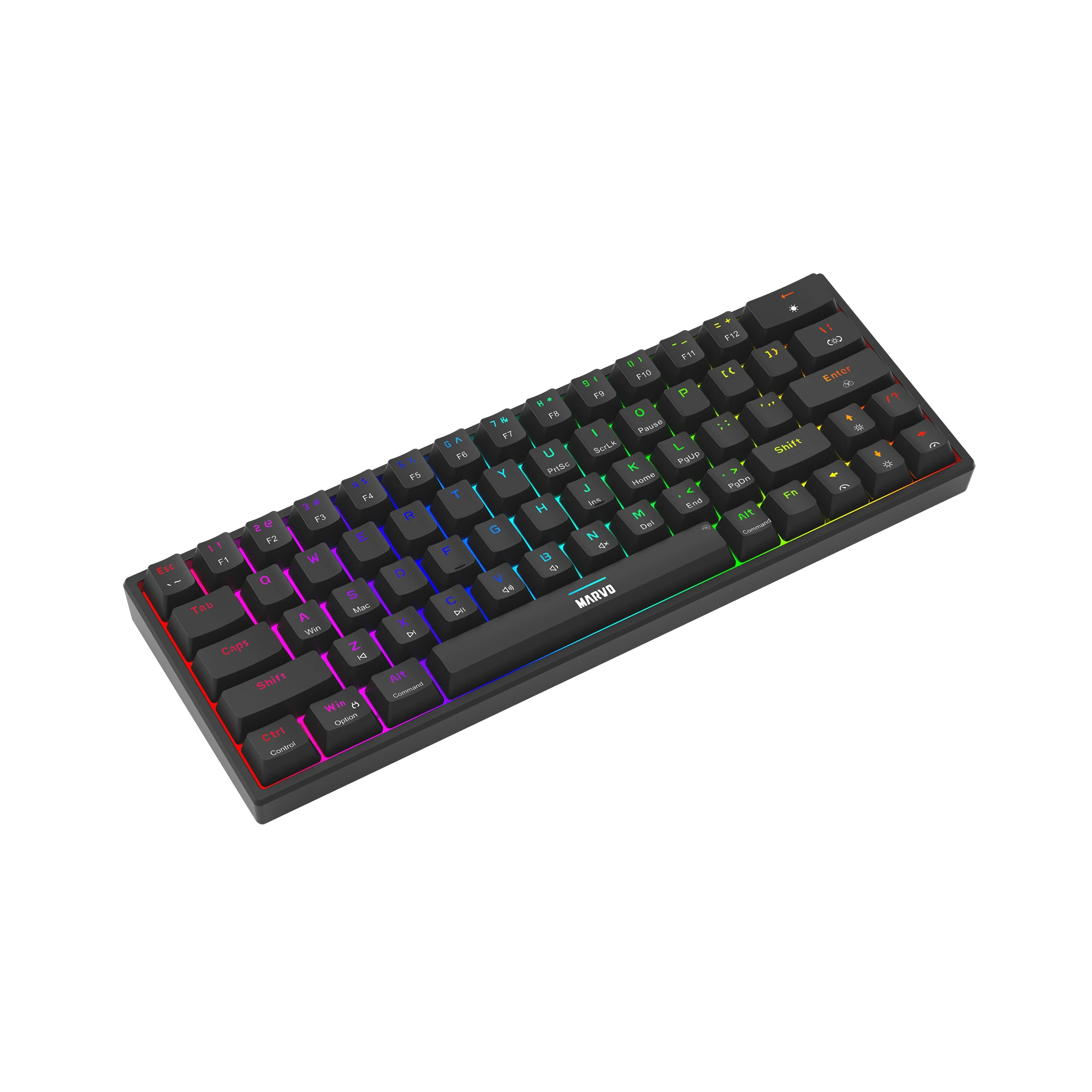 Marvo геймърска клавиатура Gaming Mechanical keyboard Shogo 63 - TKL, 63 keys - KG955