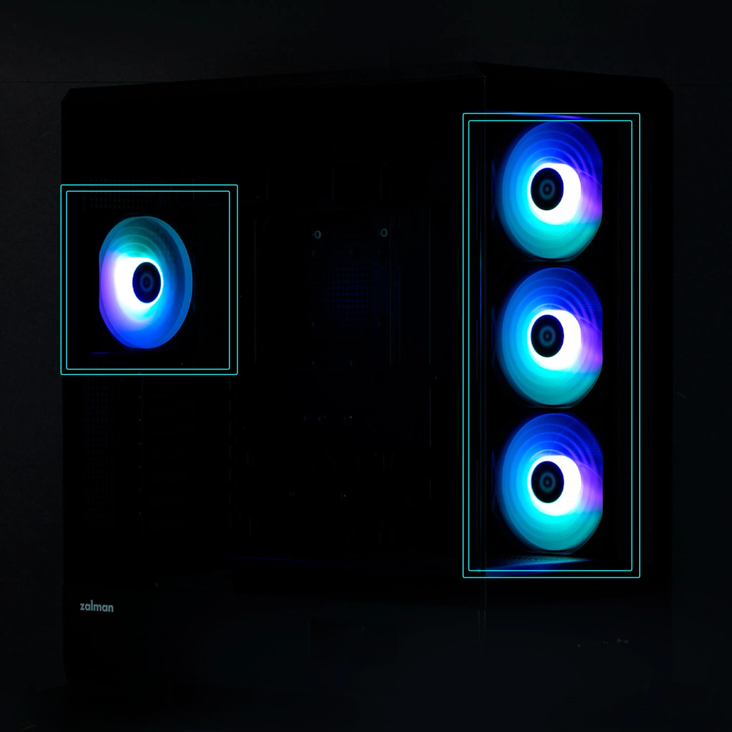 Zalman кутия Case ATX - P50 DS Black - Digital Display, Addressable RGB