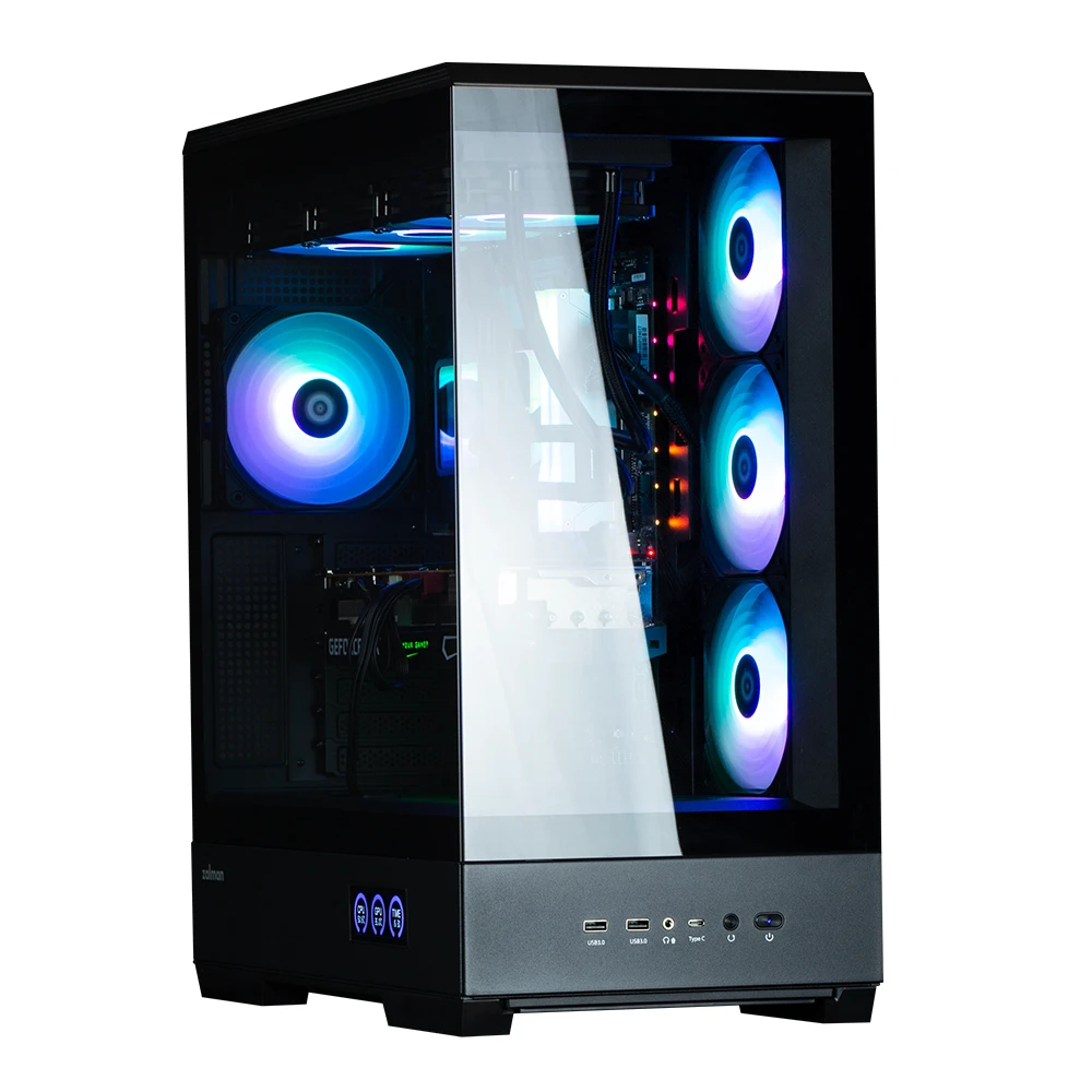 Zalman кутия Case ATX - P50 DS Black - Digital Display, Addressable RGB
