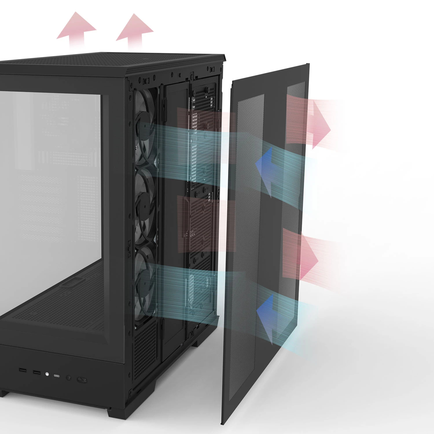 Zalman кутия Case ATX - P50 DS Black - Digital Display, Addressable RGB