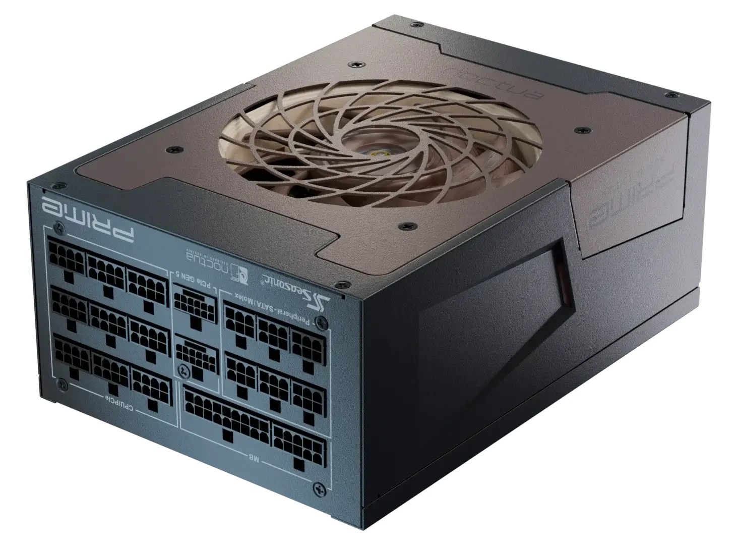 Seasonic захранване PSU ATX 3.1 1600W Titanium PCIe Gen 5 - PRIME NOCTUA EDITION TX-1600 - SSR-1600TR2-NE