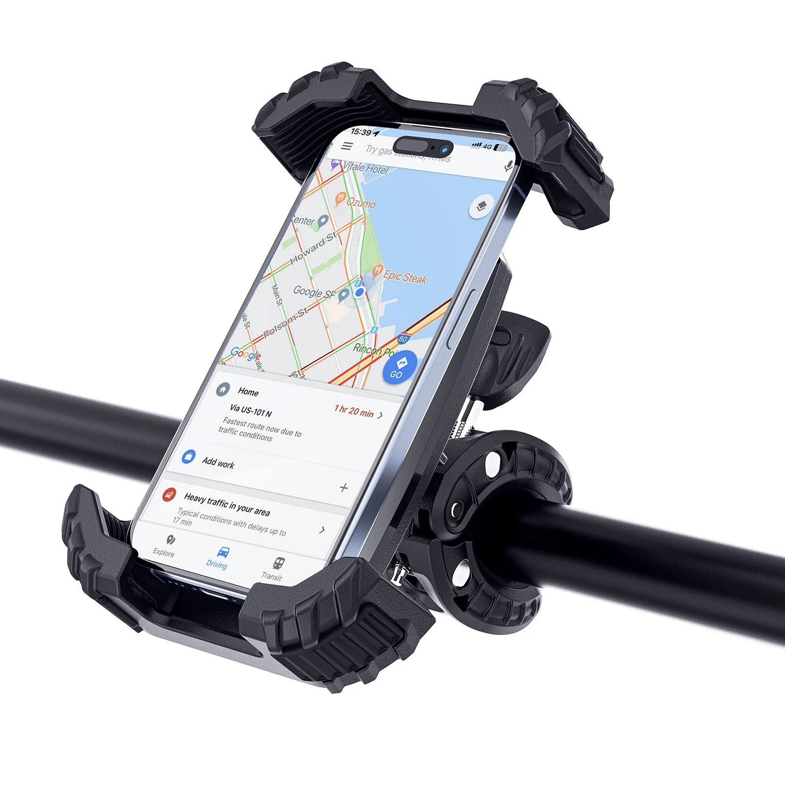 Acefast Стойка за телефон за колело Bicycle phone holder - Anti-skid, Shock-Absorbing - D23 - Black