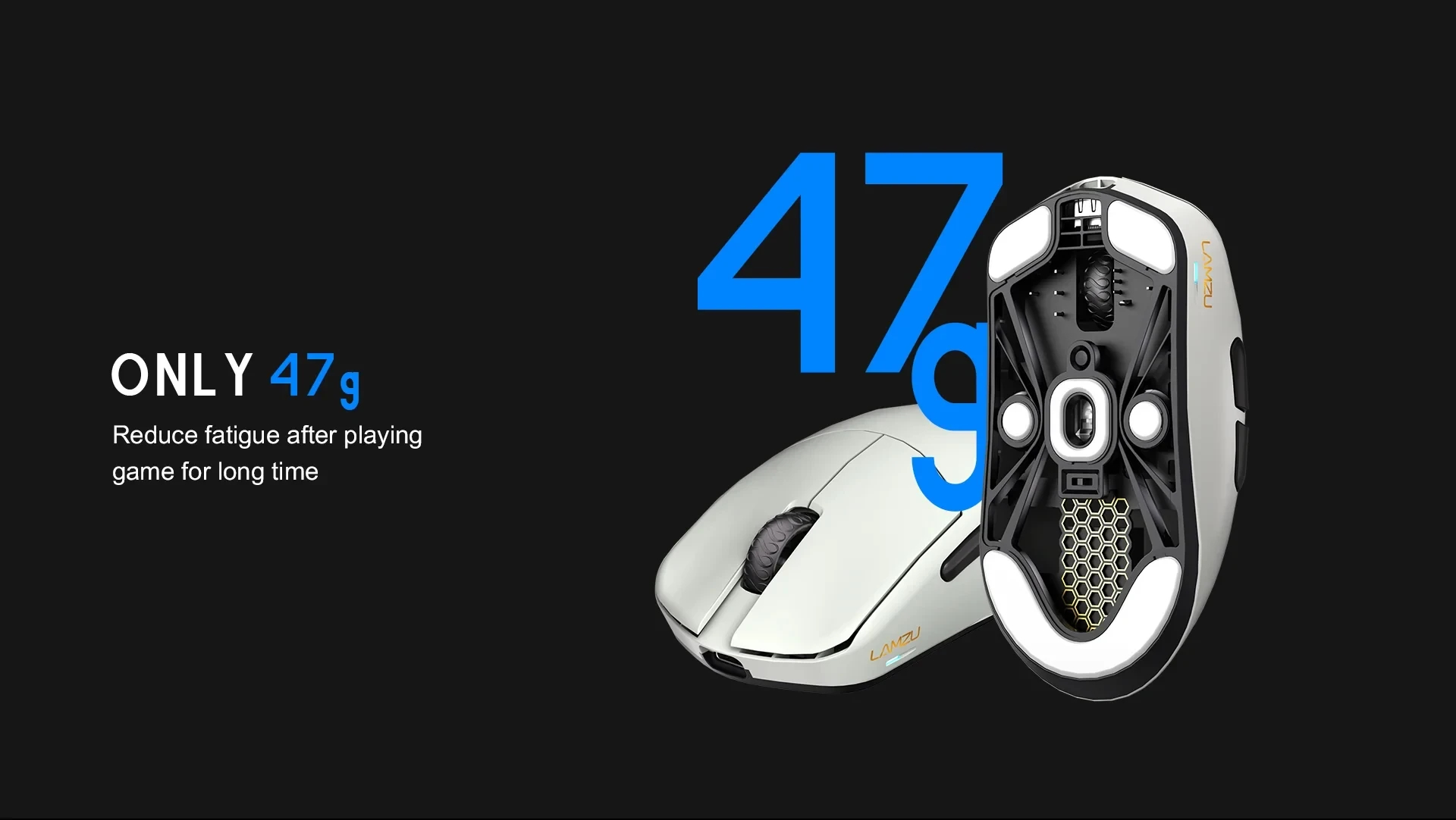 Lamzu професионална геймърска мишка MAYA X 8K - Wireless Gaming Mouse - Cloud Grey